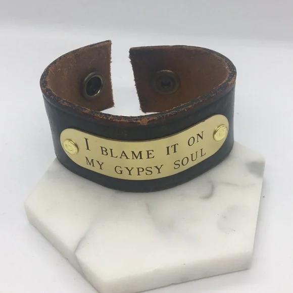 Leather Gypsy Soul Cuff Bracelet 🌚 - Picture 2 of 4